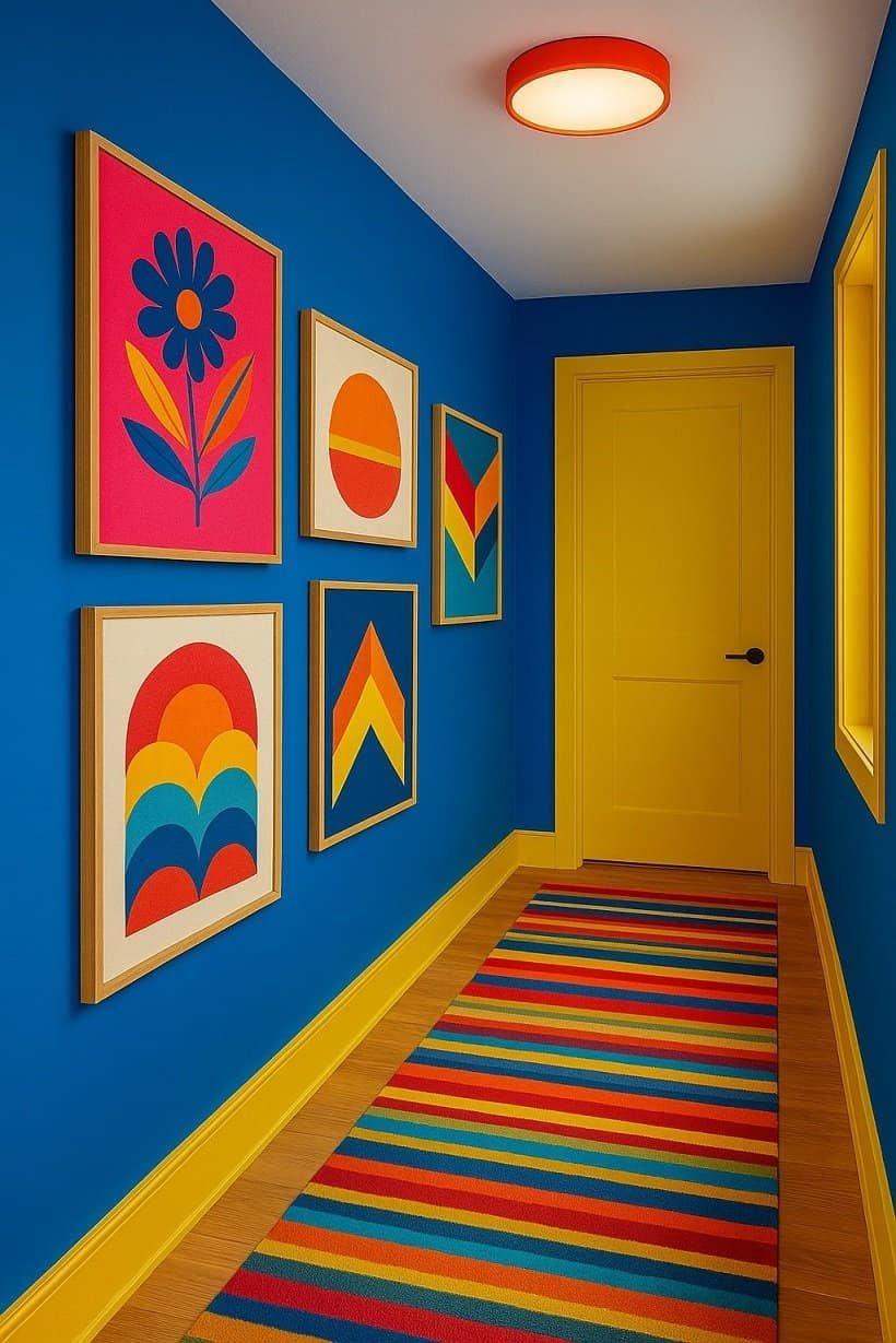 коридор в ярки цветове