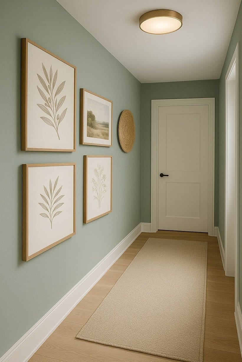  коридор в зелено резеда